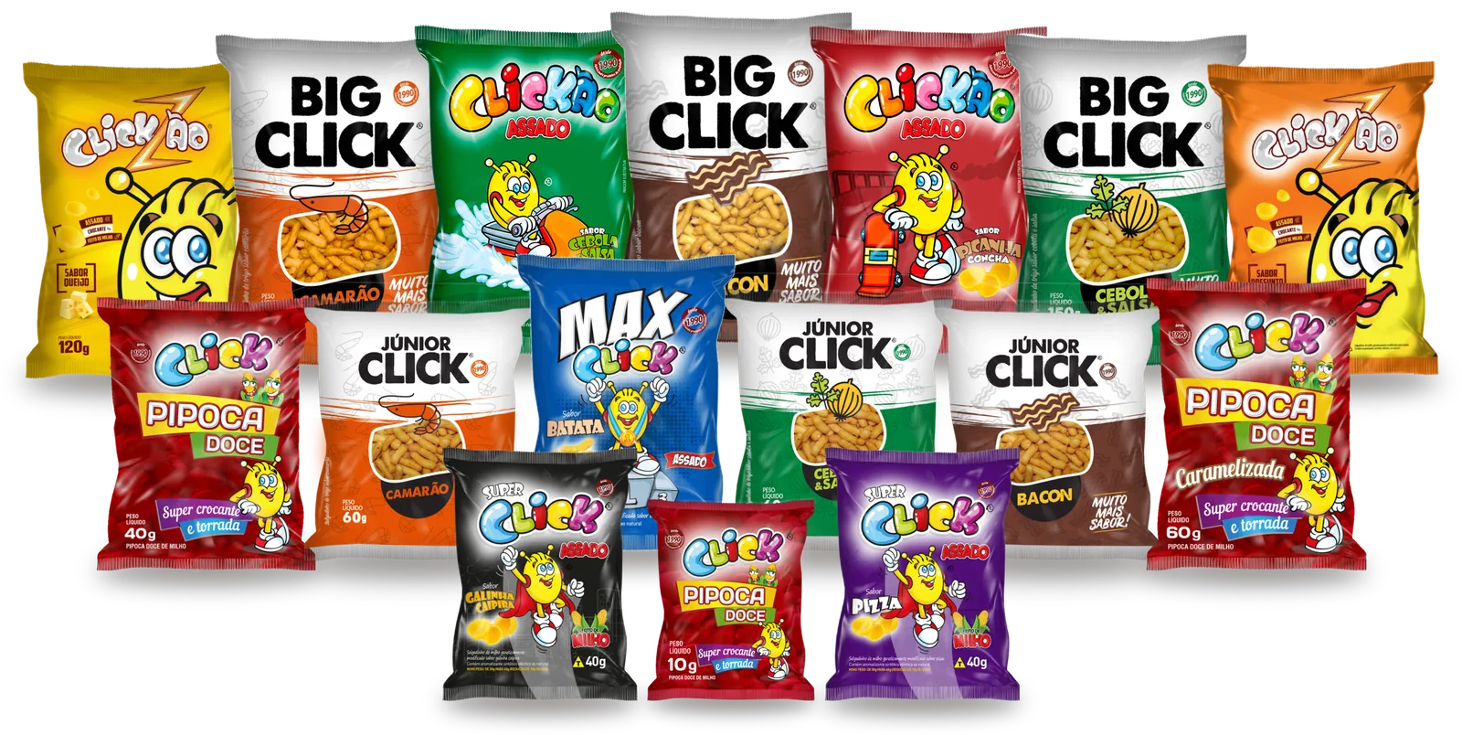 Pacotes de Salgadinhos Click