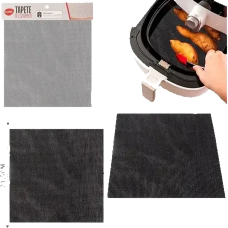 Tapete para Air Fryer Fibra de Vidro 205x205